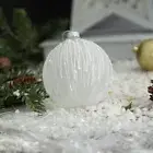 Matt-White Glass Balls Decoration Festivals Baubles Hanging on Christmas Tree