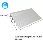 4" Rise Threshold Door Ramp 800LBS Aluminum Entry Ramp for Wheelchair