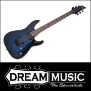 Schecter Omen Elite 6 String Electric Guitar See-Thru Blue Burst