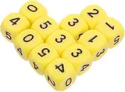PHENOFICE 20pcs 6 Acrylic Sided Educational Game Dice for Classroom and Home Learning Teaching Supplies Corner Party Favors