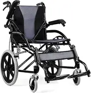 Lightweight Aluminium Wheelchair, Lightweight Foldable Wheelchair Transfer Chair Self-propolusion Can Lift Armrest Transport Wheelchair