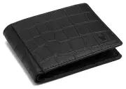 NEW Black Leather Men's Bifold Wallet RFID Blocking Premium Quality