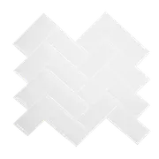 Tiles 3D Peel and Stick Wall Tile Herringbone White 10 Sheets