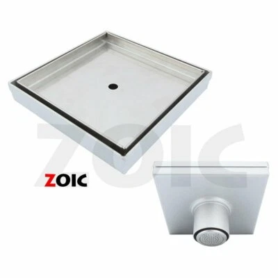 150MM-250MM SQUARE STAINLESS STEEL FLOOR SHOWER GRATE WATER WASTE DRAIN BATHROOM
