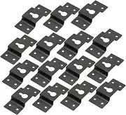 Generic 15pcs Speaker Rear Hook Hanger Holder Wall Hanger Hooks Wall Mount Holder Speaker Hanger Plate Surround Speakers Speaker Hanger Connector Wall Hanging Hooks Wall Mounts Black Iron