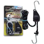 3/8" Tie Down, Block & Tackle Pulley System with Hooks, Adjustable Hanger for...