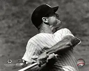 Mickey Mantle Batting Action Photo Print