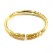 2 Pcs Unisex Retro Golden Cudgel Bangle Bracelet Punk Silver Gold Black Cuff Bracelets for Men Women