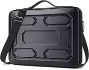 DOMISO 15.6 inch Laptop Sleeve Shoulder Bag Shockproof Case Waterproof Protective EVA Handbag for 15.4" MacBook Pro 2019/15.6" Yoga 720 IdeaPad 310 320 ThinkPad T570,Black