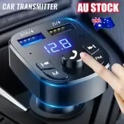 Car FM MP3 Player Bluetooth Transmitter 5.0 Wireless Handsfree 2 USB Charger #TR