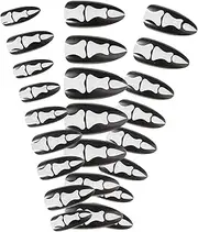 Beavorty Press on Nails 24pcs White Black Bones False Nails Artificial Full Cover Stick on Nails Goth Fake Nails Manicure Decorations for Women Girls Glue on Nails