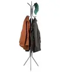 3 Tier Metal Coat Rack With Hook Silver metal Coat & Hat Racks