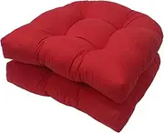 Patio Chair Cushion for, High Back Rocking Chair Cushion, Outdoor Chair Pads,Seat/Back Patio Cushions, Indoor/Outdoor Pads with Ties(Red)