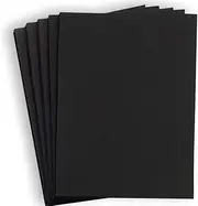 Hamilco Black Colored Cardstock Thick Paper - 8 1/2 x 11 Heavy Weight 80 lb Cover Card Stock - for Scrapbook Craft Calligraphy or Chalkboard Papers for Printer - 50 Pack