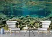 3D Submarine Reef Self-adhesive Removeable Wallpaper Wall Mural