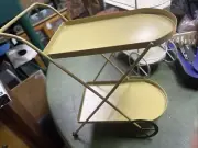 Target Bullseye Bar Cart Tier Tray, Gold Color Metal,18” Dolls. New LAST ONE