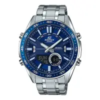 在飛比找PChome24h購物優惠-CASIO EDIFICE 定時數碼雙重顯示計時錶(EFV-