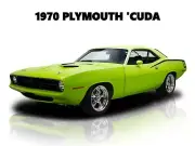 1970 Plymouth Barracuda 'Cuda Metal Sign: 12x16" & Ships Free