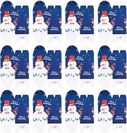 Minkissy 12 Pack Square Storage Boxes Paper Treat Boxes (snowman Pattern) Recyclable