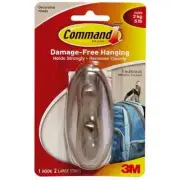 3M Command Decorative Hooks - Traditional Metallic Coated - Holds 5 lbs