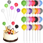 30 Pcs Birthday Cake Topper Mini Foam Ball Decoration Dessert Colorful Balls