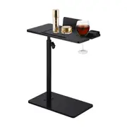 ACA Square Black Bamboo Bathtub Caddy Tray Expandable Bath Tub Adjustable Organizer Tray