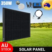 350W Solar Panel Kit Mono Home Off-Grid Caravan Camping Power Charging Battery