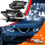 2PCS BLACK HOUSING CLEAR CORNER LED DRL STRIP HEADLIGHT/LAMPS FOR 14-16 ROGUE (for: Nissan)