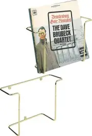 MyGift Modern Metal Wire Wall Mounted Vinyl Records Storage Racks, Hanging LP Of