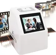 Film Slide Photo Scanner with 2.4" LCD Screen 22MP High-Resolution Negative Convert Color & B&W 35mm/135, 126, 110, Supper 8 Slides & Negatives Film to Digital Images