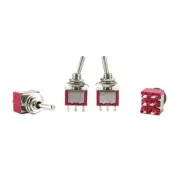 4xDPDT Panel Mounted Toggle Switch 2 Position 6pins ON/ON 2A/250VAC 5A/120VAC
