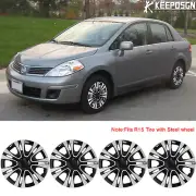 For 2006-24 Nissan Versa 15" Set of 4 Hubcaps Wheel Rims Covers R15 Steel Wheel