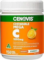 Cenovis Mega C 1000mg Tablets 150 Orange Flavour- High Strength Vitamin C-Reduces Severity & Duration of Common Cold Symptoms - Supports Healthy Immune System Function