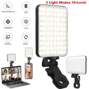 240LM Selfie Light w/ Front Back Phone Clip 80LED 3 Light Modes 2000mAh 10 Level