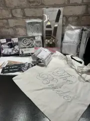 Engagement/Wedding Lot - NEW - Bag/cake Topper/server/place Cards/ Etc.