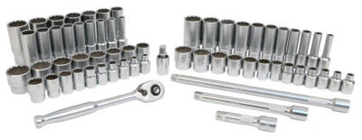 Wiha 33799 63-Piece 3/8” Drive MM and SAE Socket Set