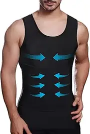 [Lgtfy] Mens Slimming Body Shaper Vest, Gynecomastia Compression Shirts, Tummy Control Undershirts - Change in Seconds