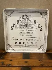 222 Fifth Halloween Large Serving Platter—Spider Witch Potion—New