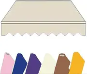 CPAUPCUVGN 8x6.5ft Retractable Patio Awning Replacement Fabric Outdoor Balcony Sun Shade Awning Cover Sunsetter Deck Awnings Polyester Fabric(Beige,16x8ft/500x250cm)