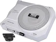10-Inch Low-Profile Amplified Subwoofer System - 900 Watt Compact Enclosed Active Marine Underseat Car Subwoofer with Built in Amp, Powered Car Subwoofer w/Low & High Level Inputs - PLMRSBA10