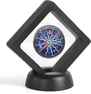 Twelve Constellations Sun Moon Challenge Coin Divination Coin, Includes Coin Decoration Stand and Round Clear case 0.3mm