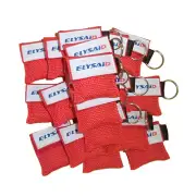 50 pcs One Way Valve CPR Mask Resuscitator Face Shields For First Aid Training