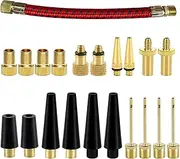 Daseeme 21PCS Te Valve Adapters, Ball Pump, Adapters Kit as Inflation Devices and Accessories fit for Standard Pump or A Compressor