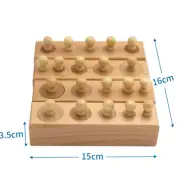 Montessori Knobbed Cylinder Socket Cylinder Socket Puzzles Toy for Boys Girls