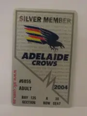 2004 AFL Adelaide Crows Silver Membership Card