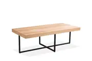 VI Boston Solid Timber Top Metal Base Coffee Table