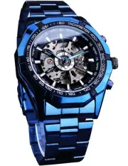 Men's Watch Self-Wind Skeleton Hollow Out Mechanical Automatic Luxury Watches...