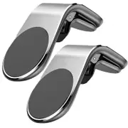 Ozoffer 2X Magnetic Car Phone Holder Air Vent Mount L Shaped for Smart Phone