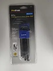 Pro-Grade 9-Piece 1.5 to 10 mm Metric Long Arm Ball End Hex Key Set