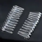 50PCS LARGE CLEAR CHANDELIER GLASS CRYSTALS LAMP PRISMS PARTS HANGING DROPS 38MM